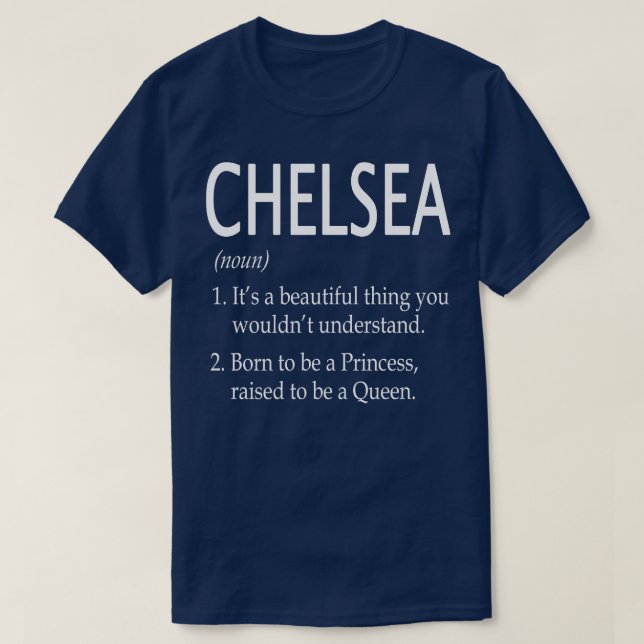 Camiseta Regalo de nombre del mar de Chelsea 158 (Diseño del anverso)