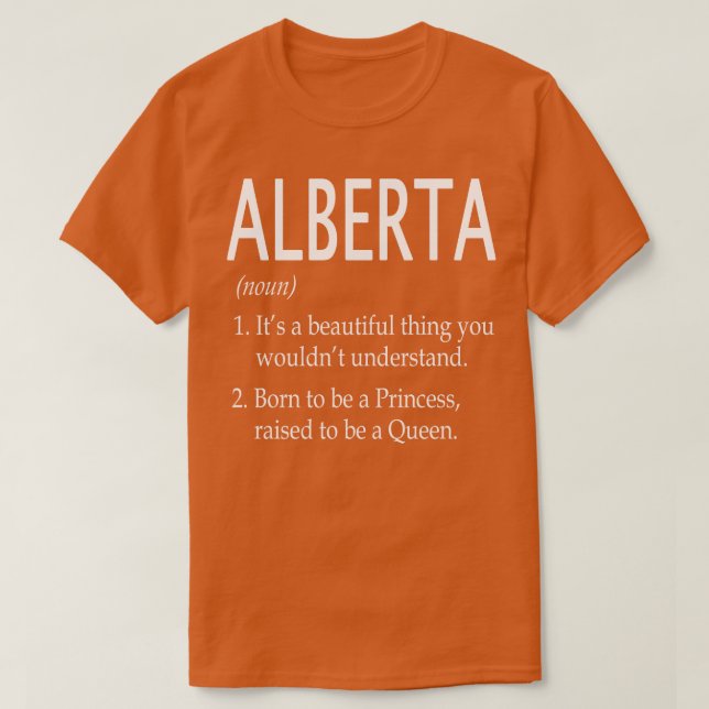 Camiseta Regalo de nombres de Alberta (Diseño del anverso)