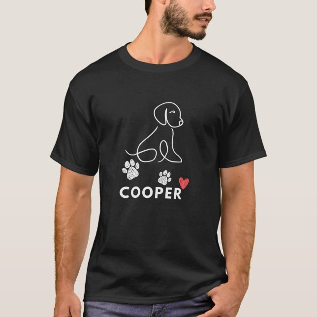 Camiseta Regalo de nombres de Cooper Dog para mi perro pimi (Anverso)