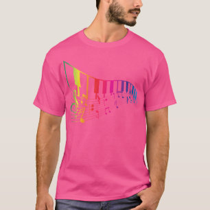 Camiseta Regalo de notas musicales de clave de sol Colorido