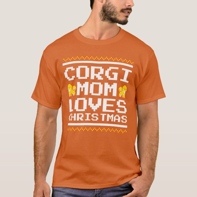Camiseta Regalo de obsequio de Navidades de Corgi Mom (Anverso)