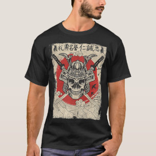 Camiseta Regalo de Oni Mask de Samurai Warrior japonés 