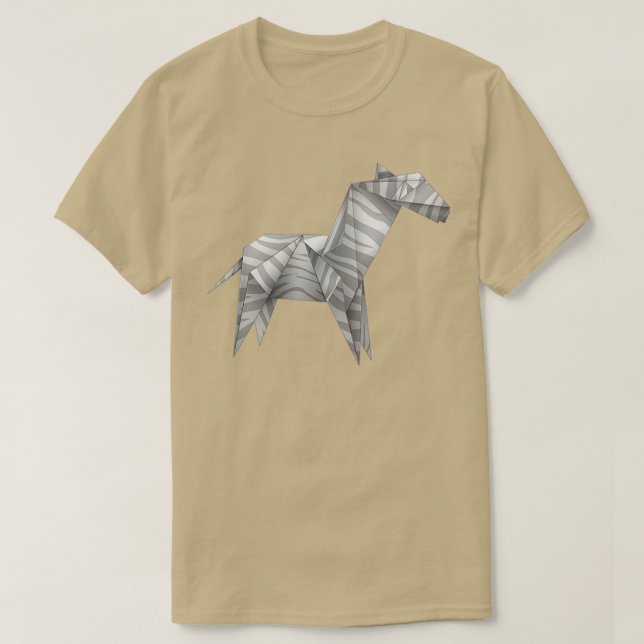Camiseta Regalo de origami cebra (Diseño del anverso)