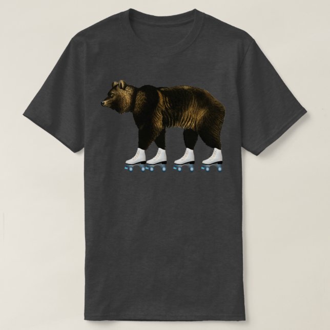 Camiseta Regalo de oso de cumpleaños del Chica de rodillos  (Diseño del anverso)