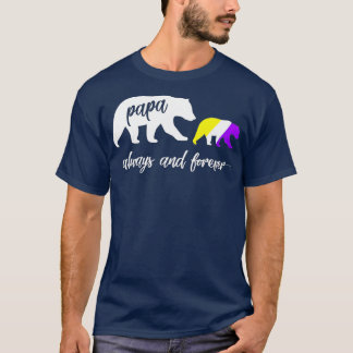Camiseta Regalo de oso de papá no binario lindo