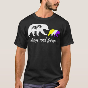 Camiseta Regalo de oso de papá no binario lindo