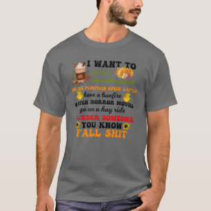 Camiseta Regalo de otoño de película de terror para amantes