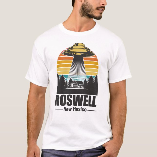 Camiseta Regalo de OVNI de Roswell New Mexico Funny Alien (Anverso)