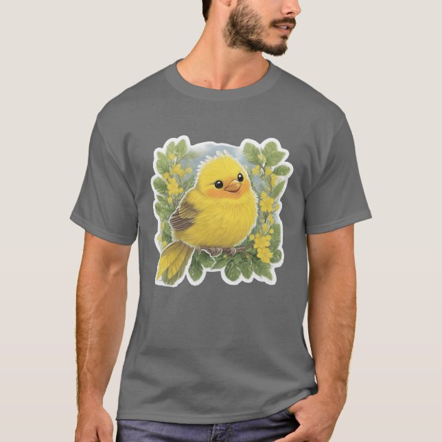 Camiseta Regalo de pájaro amarillo (Anverso)