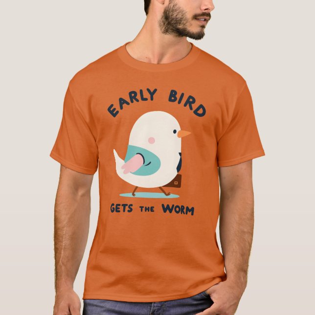 Camiseta Regalo de pájaro temprano (Anverso)