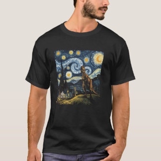 Camiseta Regalo de Paleontología de Arte Nocturno de Dinosa