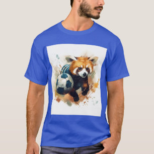 Camiseta Regalo de Panda Rojo Fútbol Estilo Van Gogh regalo