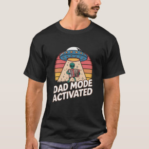 Camiseta Regalo de Papá Alien Divertido Modo Activado