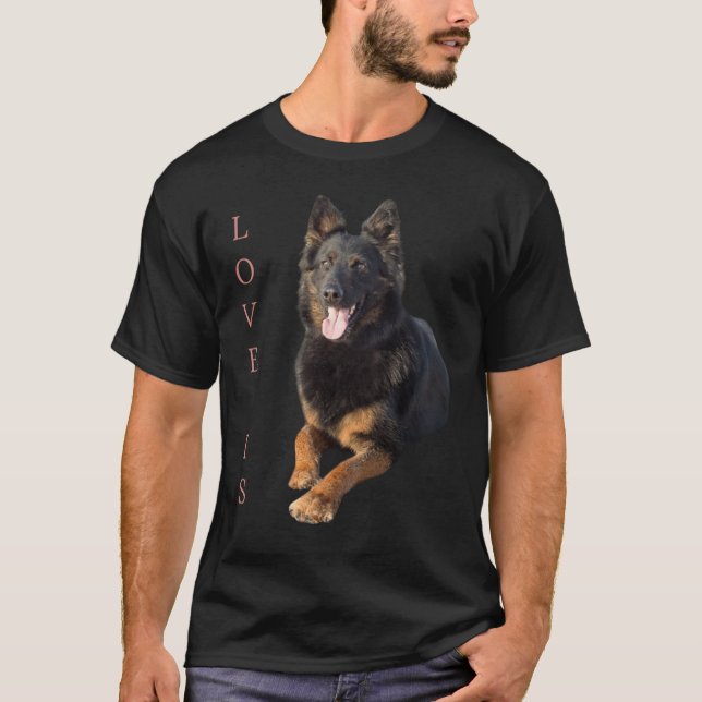 Camiseta Regalo de papá de mamá de perro de pastor alemán (Anverso)