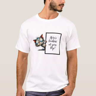 Camiseta Regalo de papá gracioso con gato raro y raro