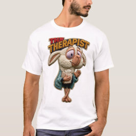 Camiseta Regalo de parche bordado de oveja divertida del te