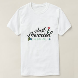 Camiseta Regalo de pareja de Bodas personalizados de RD