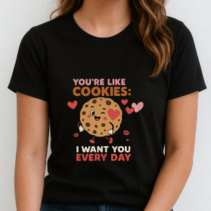 Camiseta Regalo de pareja de galletas románticas kawaii div
