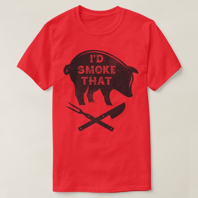 Camiseta Regalo de parrillada de barbacoa de tabaco barbaco (Diseño del anverso)