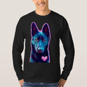 Camiseta Regalo de pastor alemán negro para dueños de amant