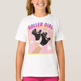 Camiseta Regalo de patinaje en Chica de rodillos modernos D