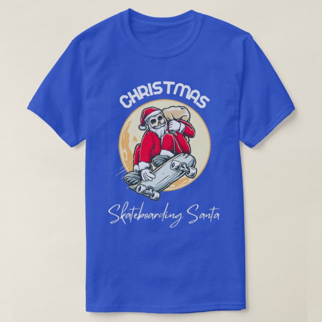 Camiseta Regalo de patinaje para navidades de Santa Holiday (Diseño del anverso)