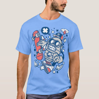 Camiseta Regalo de patineta Robot Skateboeard