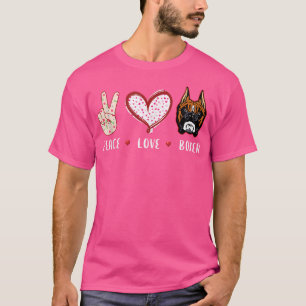 Camiseta Regalo de Peace Love Boxer Para Hombres Mujeres Ni