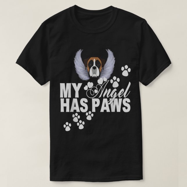 Camiseta Regalo de Perro Boer Mi Ángel Tiene Patitas Amor M (Diseño del anverso)