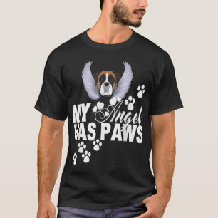 Camiseta Regalo de Perro Boer Mi Ángel Tiene Patitas Amor M