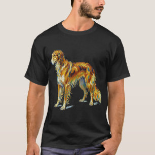 Camiseta Regalo de perro Diseño de perro Saluki Colorido Vi