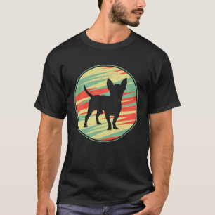 Camiseta Regalo de perro lindo silueta retro vintage Chihua