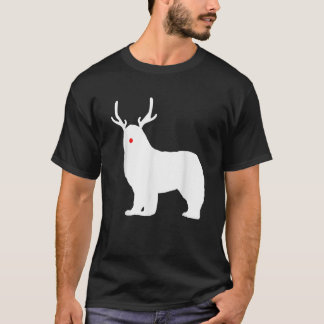Camiseta Regalo de perro Newfoundland Reno Ciervo de Navida