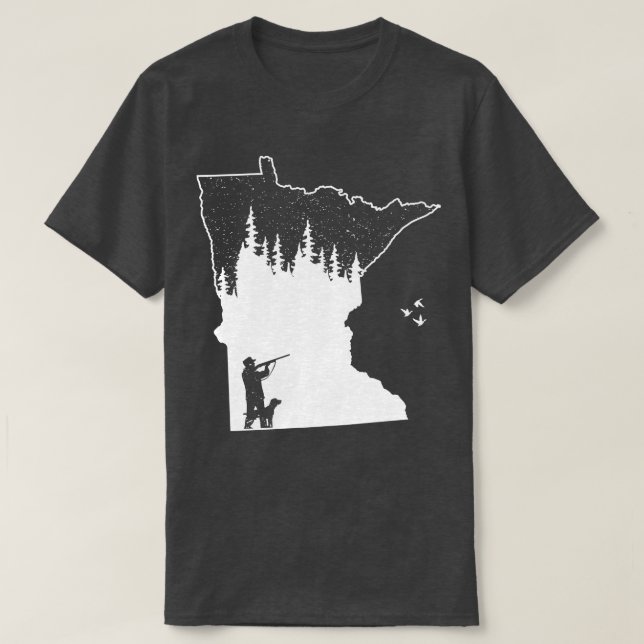Camiseta Regalo de perros de caza de pato de Minnesota (Diseño del anverso)