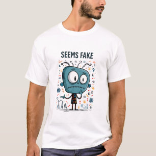 Camiseta Regalo de Personaje Alien Divertido Sospechoso Fal