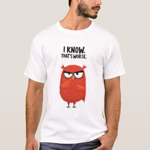 Camiseta Regalo de personaje de búho gruñón divertido que s