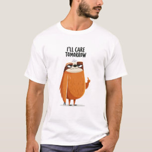 Camiseta Regalo de Personaje Divertido Perezoso Perezoso Cu