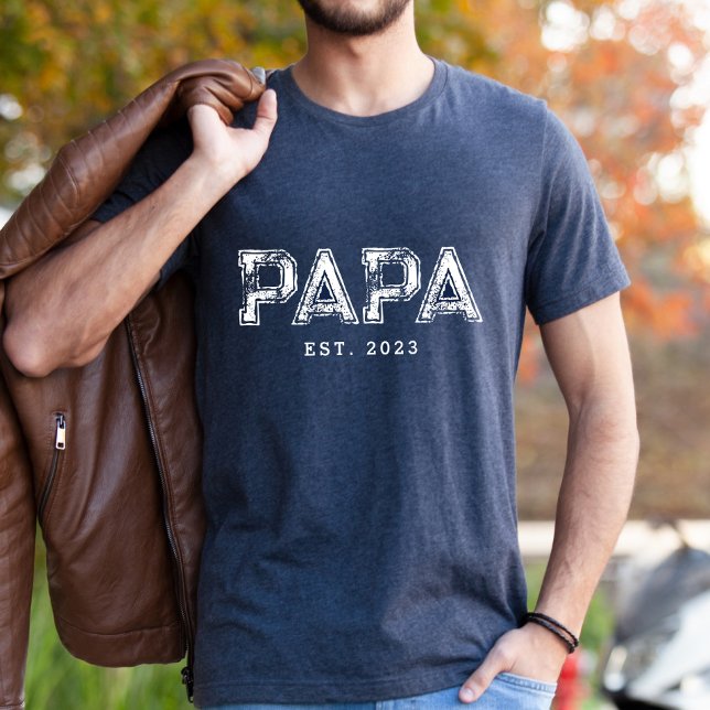 Camiseta Regalo de Personalizado PAPA EST para papá (Subido por el creador)