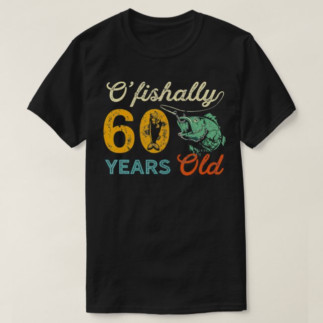 Camiseta Regalo de pesca de 60 años 60 cumpleaños Guay Sity (Diseño del anverso)