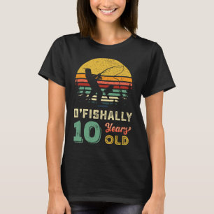 Camiseta Regalo de pesca para 10 años 10 años décimo cumple