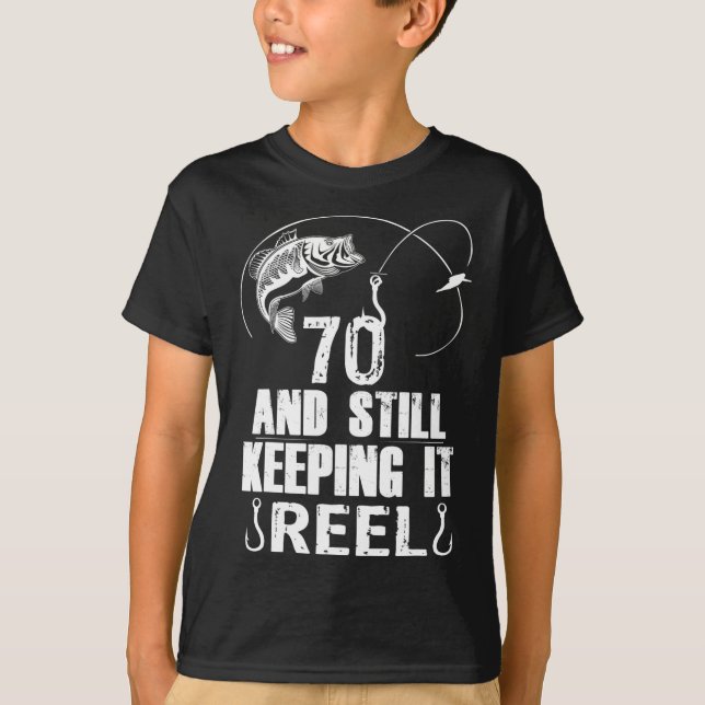 Camiseta Regalo de pescador de 70 años (Anverso)
