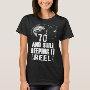 Camiseta Regalo de pescador de 70 años cumpleaños pesca 