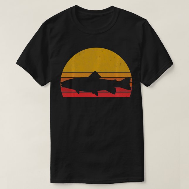 Camiseta Regalo de pescadores del río de trucha retro de la (Diseño del anverso)