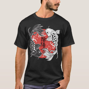 Camiseta Regalo de pez Koi Yin y Yang para amante de peces 