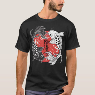 Camiseta Regalo de pez Koi Yin y Yang para amante de peces 