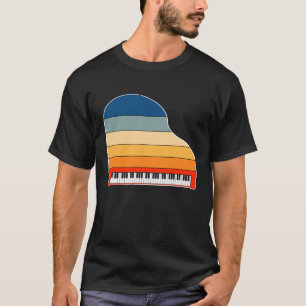 Camiseta Regalo de piano de teclado retro para hombres muje