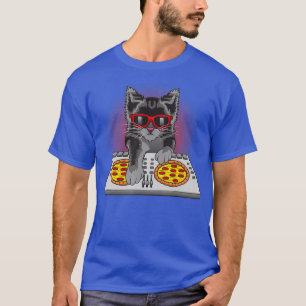 Camiseta Regalo De Pizza De Gato De DJ De Guay Para Hombres