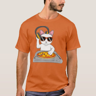 Camiseta Regalo De Pizza De Gato De DJ De Guay Para Hombres