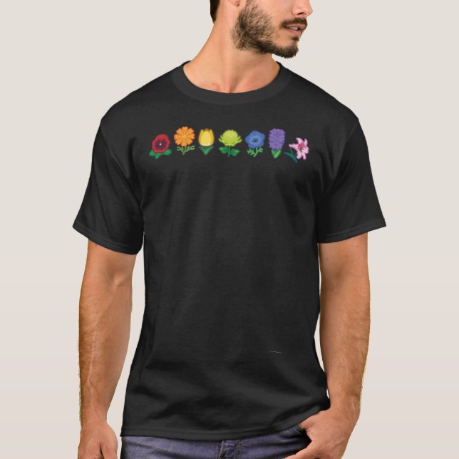 Camiseta Regalo de Poder de Flor de Arcoíris (Anverso)