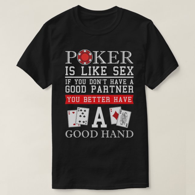 Camiseta Regalo de Póquer de Lucky - Texas Holdem Poker Pla (Diseño del anverso)